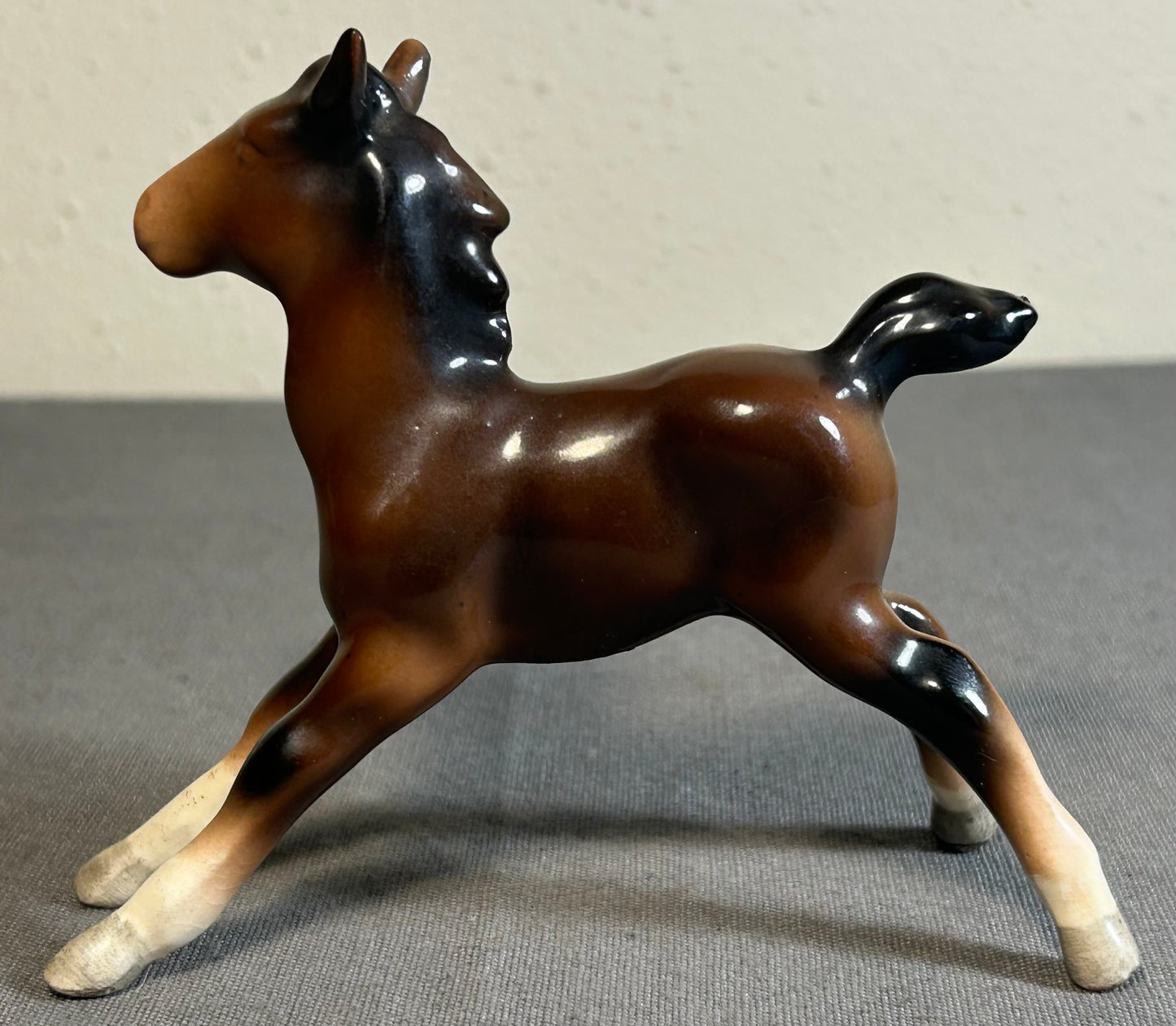 Vintage 1961-1973 English Beswick Pottery Ceramic Large Stretched Foal Horse Figurine
