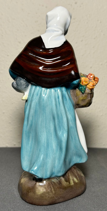 Vintage 1975-1981 English Royal Doulton Porcelain Country Lass Figurine (HN 1991) (Retired)