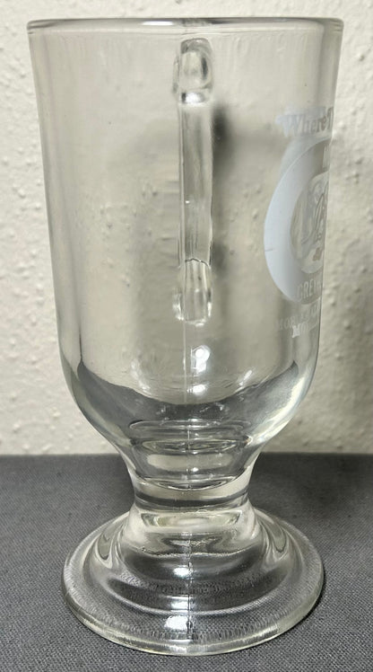 Vintage 1970’s American Mobile Greyhound Park Glass Pedestal Mug (Alabama)