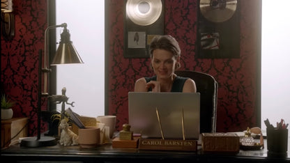 Leverage: Redemption Season 2 Episode 11 Carol Barsten Executive Desk Name Plate T.V. Prop (“The Belly of the Beast Job”)