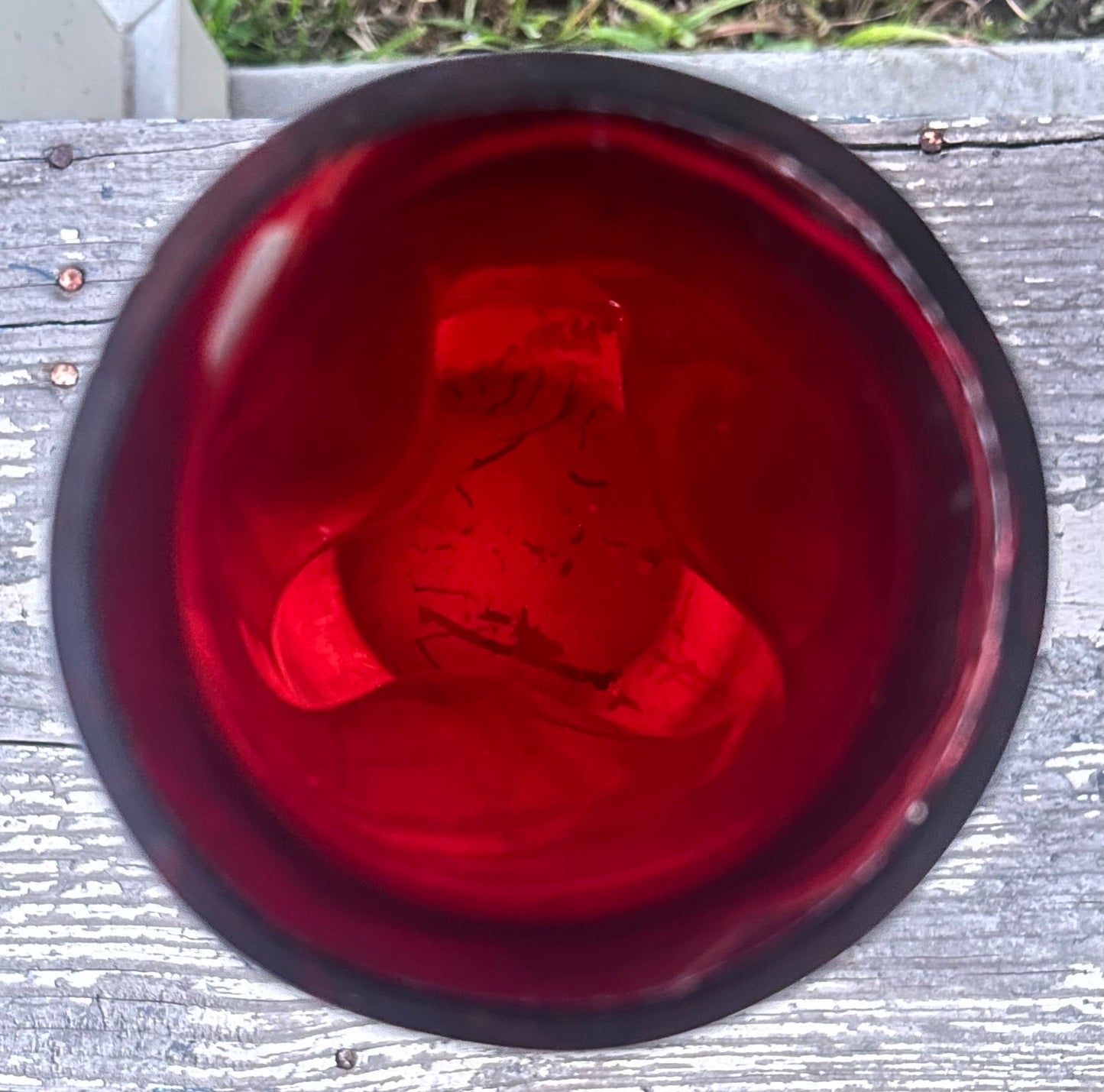 Circa 1900 Bohemian Josef Rindskopf Art Nouveau Iridescent Ruby Red Glass Striated Twist Vase