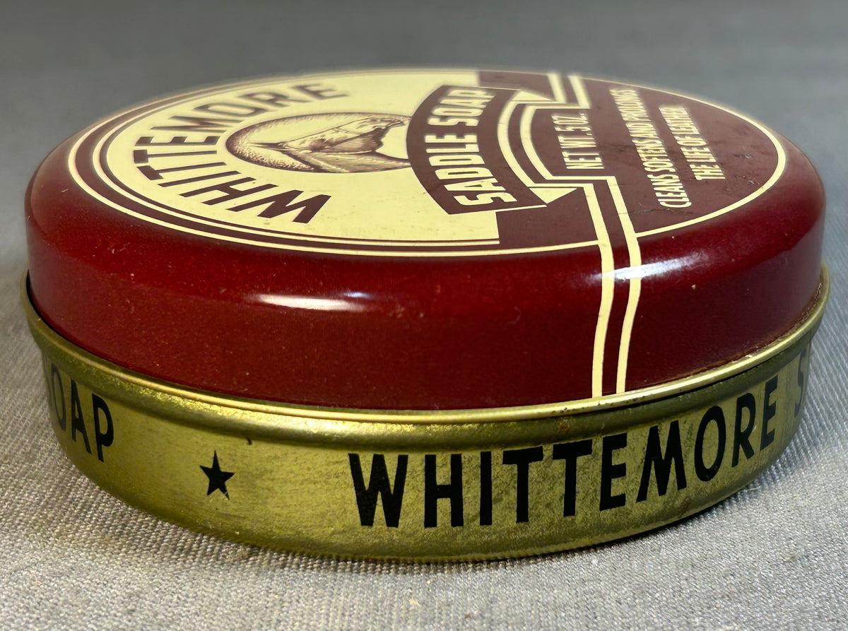 Vintage Circa 1970 American Whittemore Saddle Soap Metal Tin
