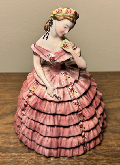 Circa 1948 American Goldscheider Everlast Corp. Ceramic Quadrille Woman Figurine by P. Porcher