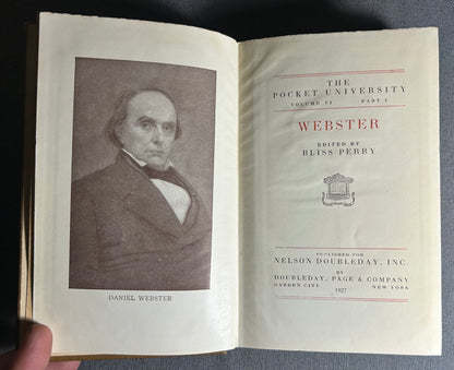 1927 American “The Pocket University - Volume VI, Part I: Webster” Hardcover Book