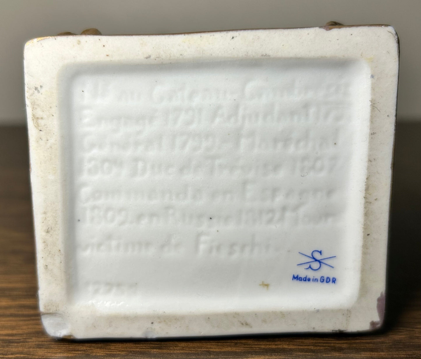 Vintage Circa 1950 German Scheibe-Alsbach Kister Mortier French Soldier Figurine