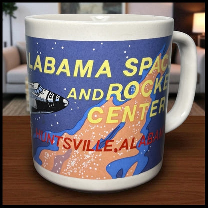 Vintage 1980’s Alabama Space and Rocket Center Huntsville Ceramic Souvenir Coffee Mug