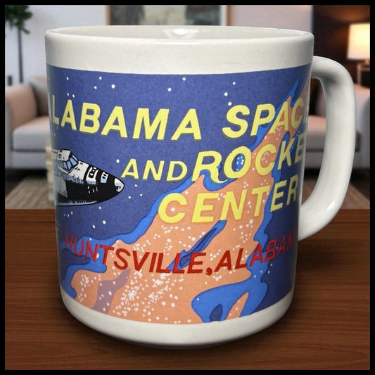 Vintage 1980’s Alabama Space and Rocket Center Huntsville Ceramic Souvenir Coffee Mug