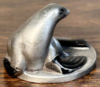 Vintage 1981 American Heller Pewter Sea Lion Miniature Figurine