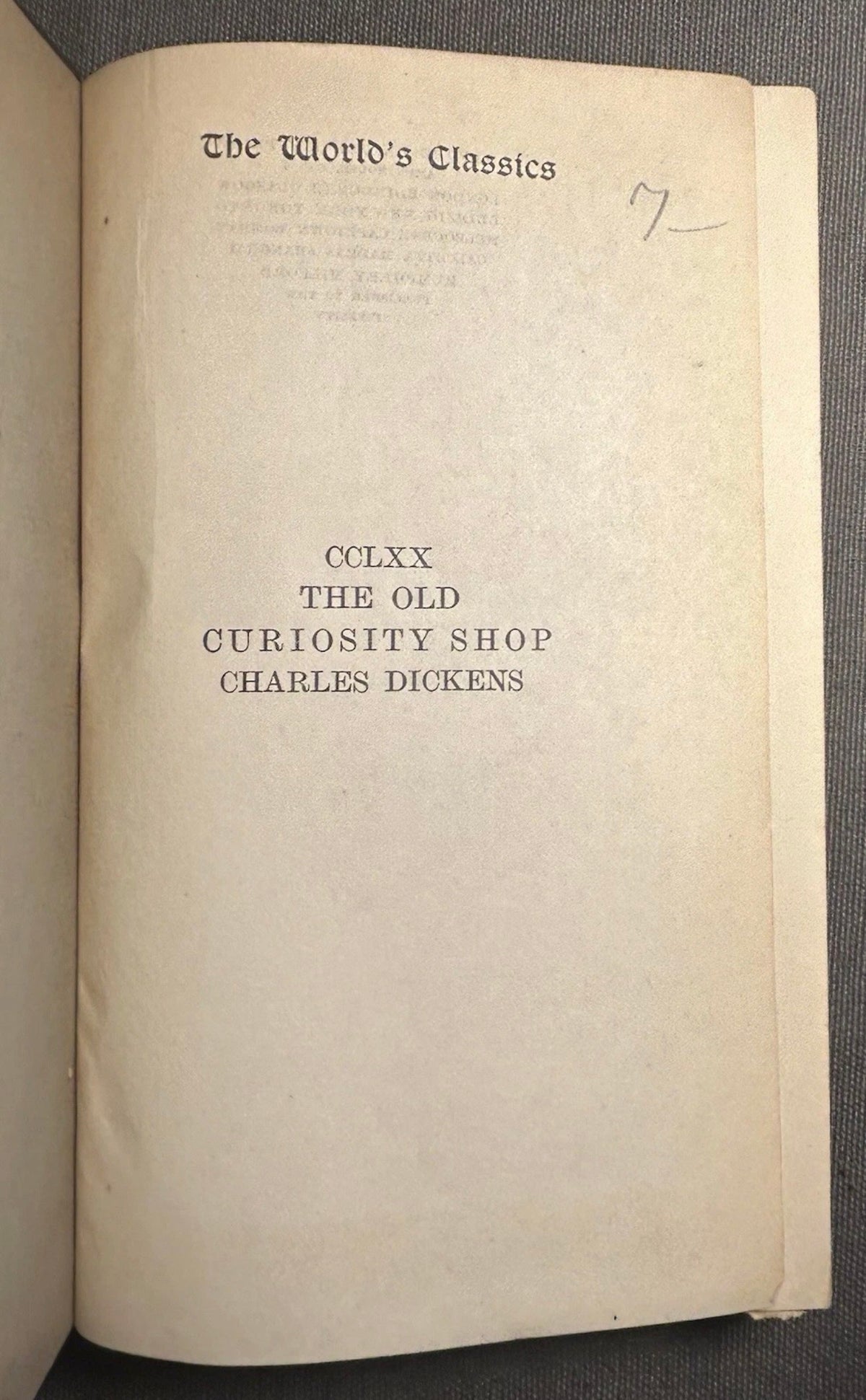 1930 “The Old Curiosity Shop” by Charles Dickens The World’s Classics Leather-bound Book