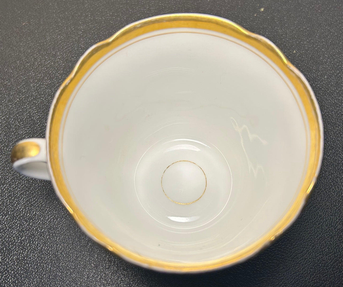 Late 19th Century French Rococo Revival T. REES. Old Paris Porcelain Gilded Floral/Vine Motifs Teacup and Saucer Set