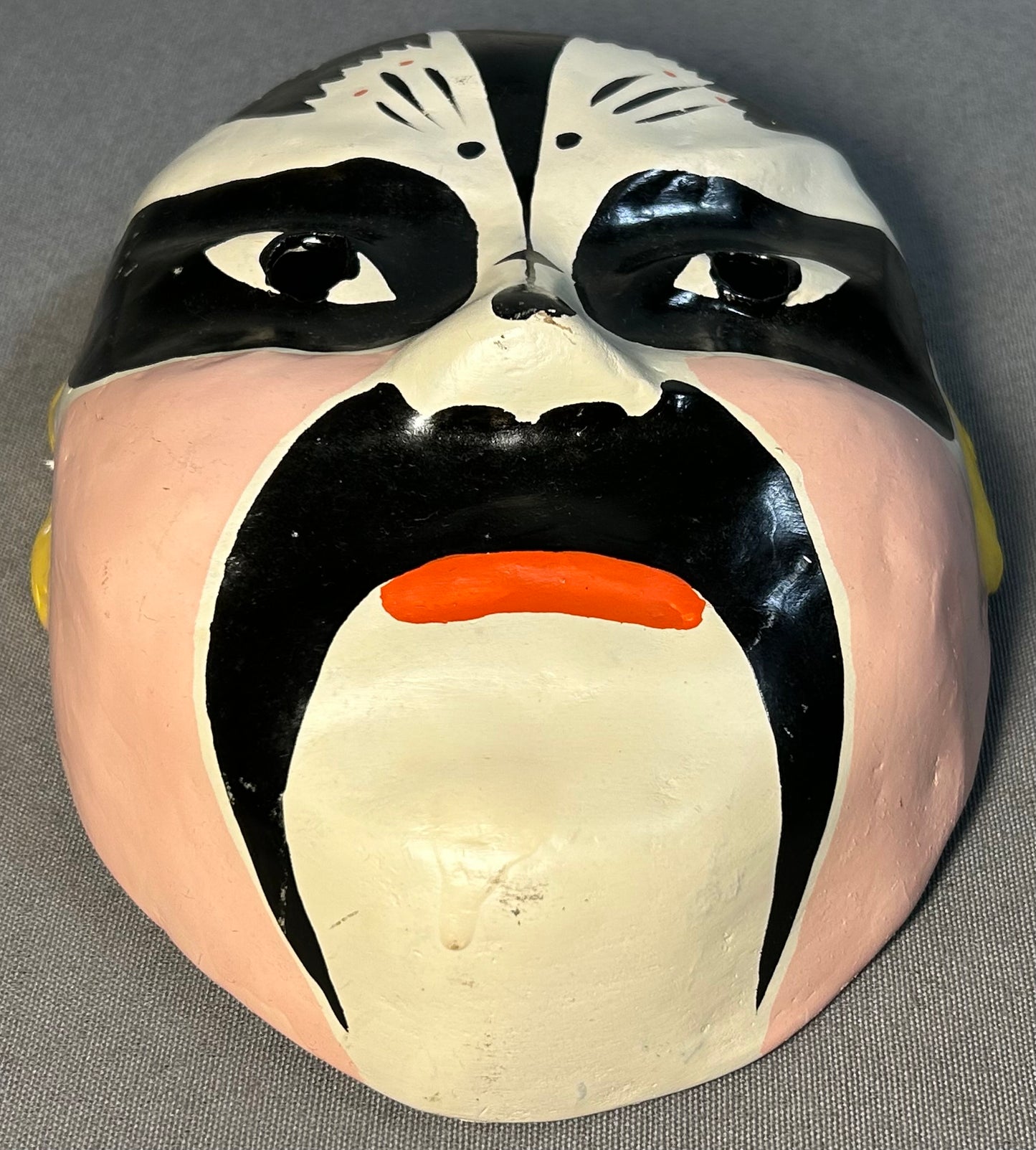 Vintage 1970’s Chinese Peking Opera Hand-Painted Papier Mache Mask