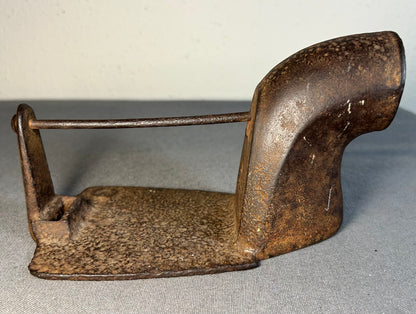 Mid 19th Century American Primitive Cast Iron Box Iron Handle and Latch Assembly
