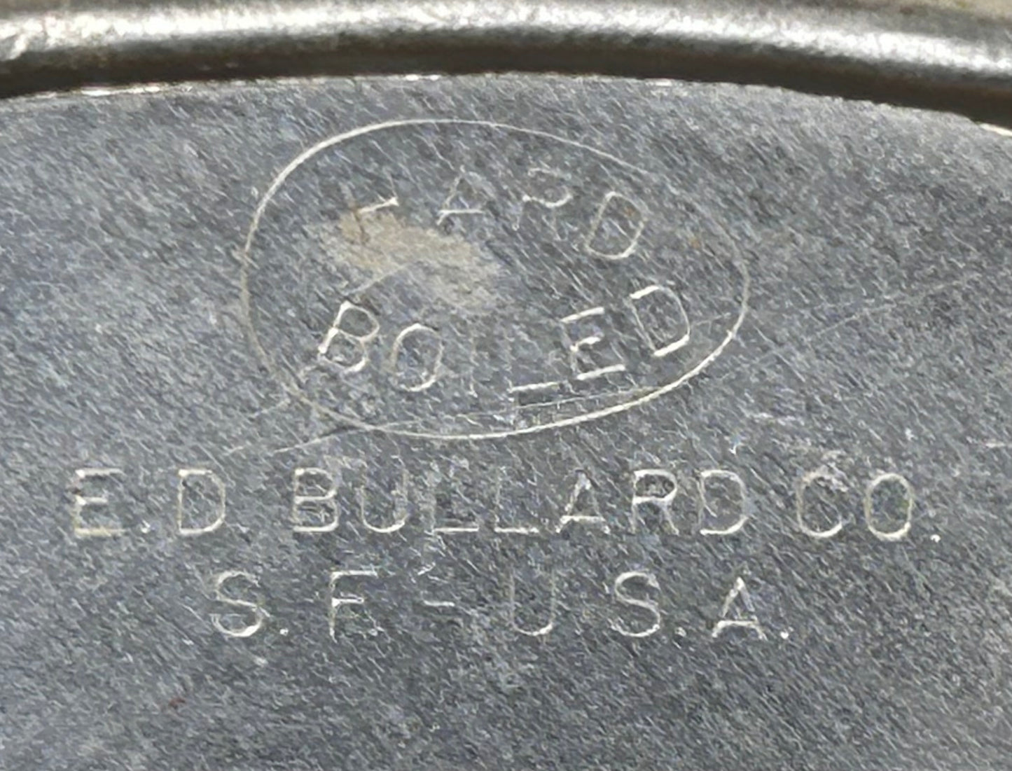Vintage 1950’s American E.D. Bullard Co. Hard Boiled Aluminum Hard Hat