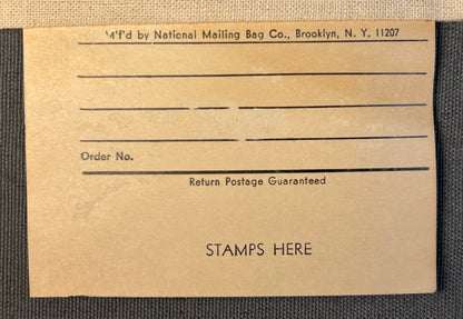 Vintage 1970’s American Can Company New Orleans, Louisiana Canvas Mailing Bag