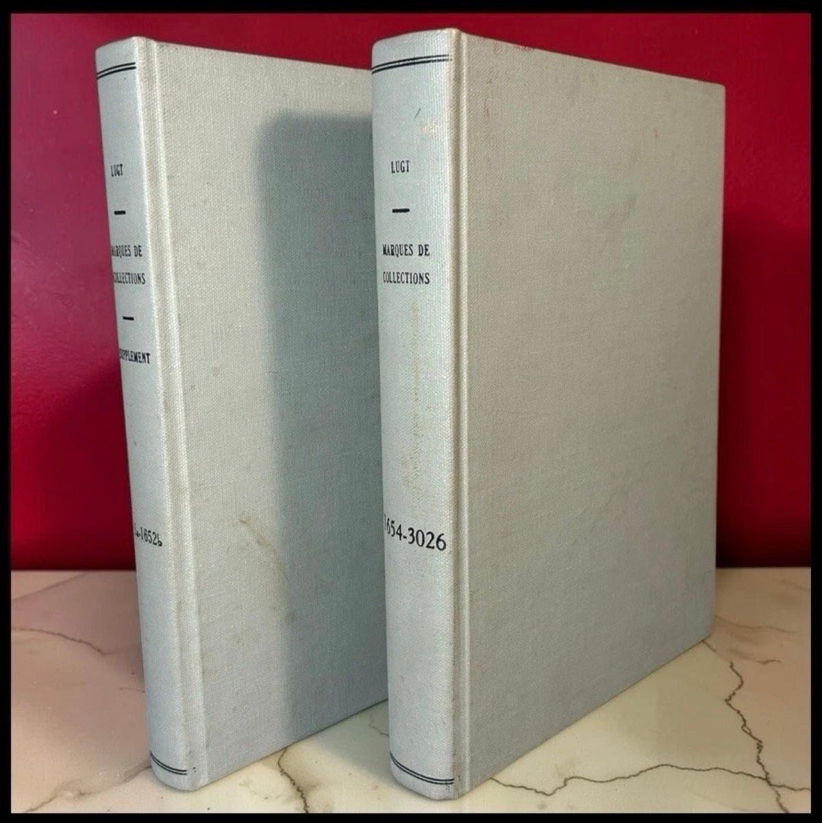 Vintage 1956 “Les Marques de Collections de Dessins & d'Estampes” Supplément 2-Volume Hardcover Book Set