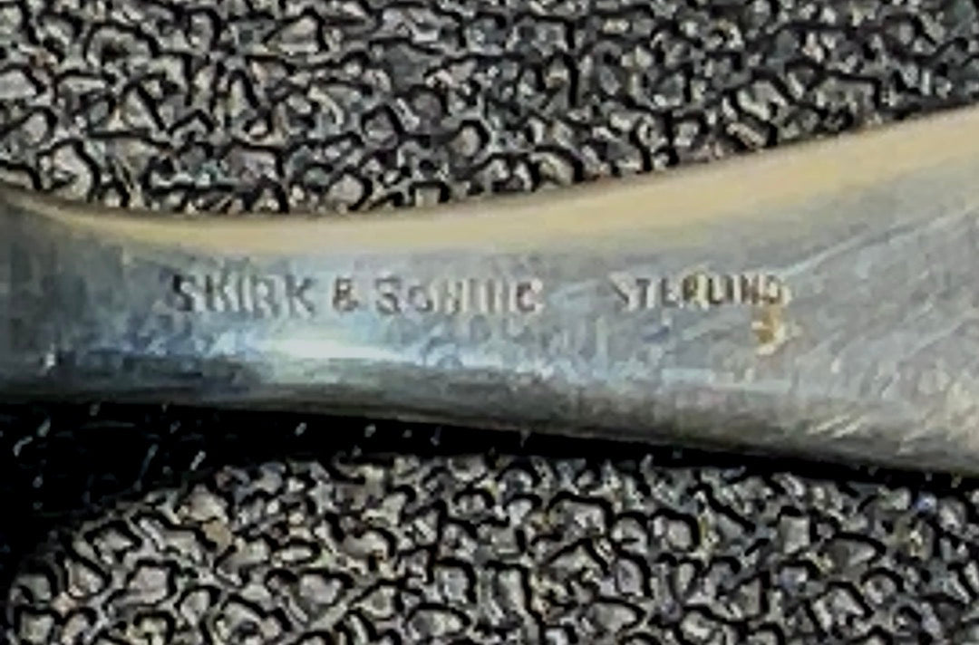 1924-1932 American S. Kirk & Son Inc. Sterling Silver Old Maryland Plain Pattern Baby Spoon