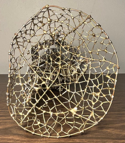 Vintage 1960's Brutalist C. Serraty Style Hunter Man Metal Wire Sculpture