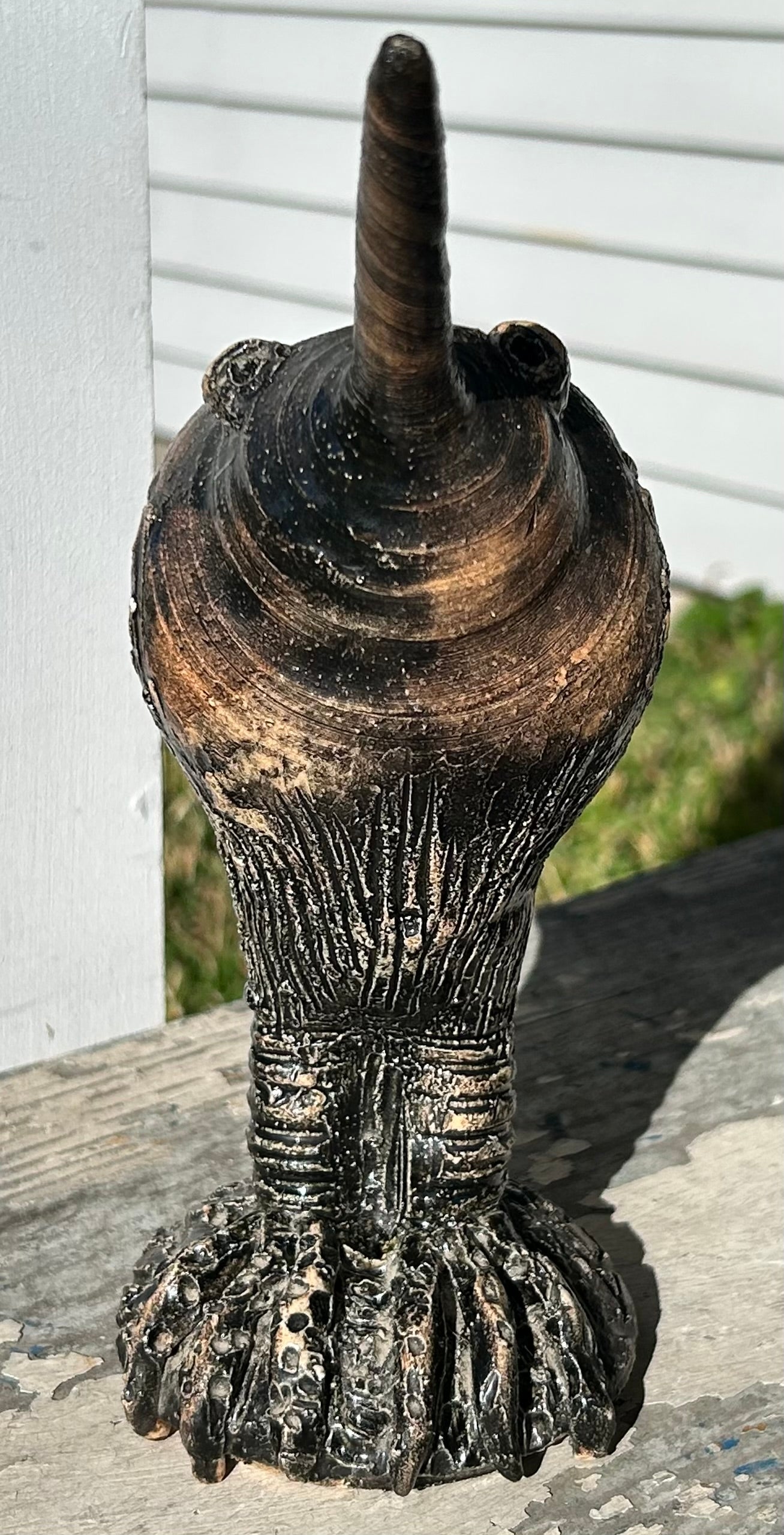 Vintage American 1971 Contemporary Style Kiwi Bird Clay Sculpture by Bernie Hill (Louisiana)