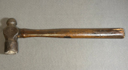1930’s American Forged Steel Head/Wooden Handle Ball Peen Hammer
