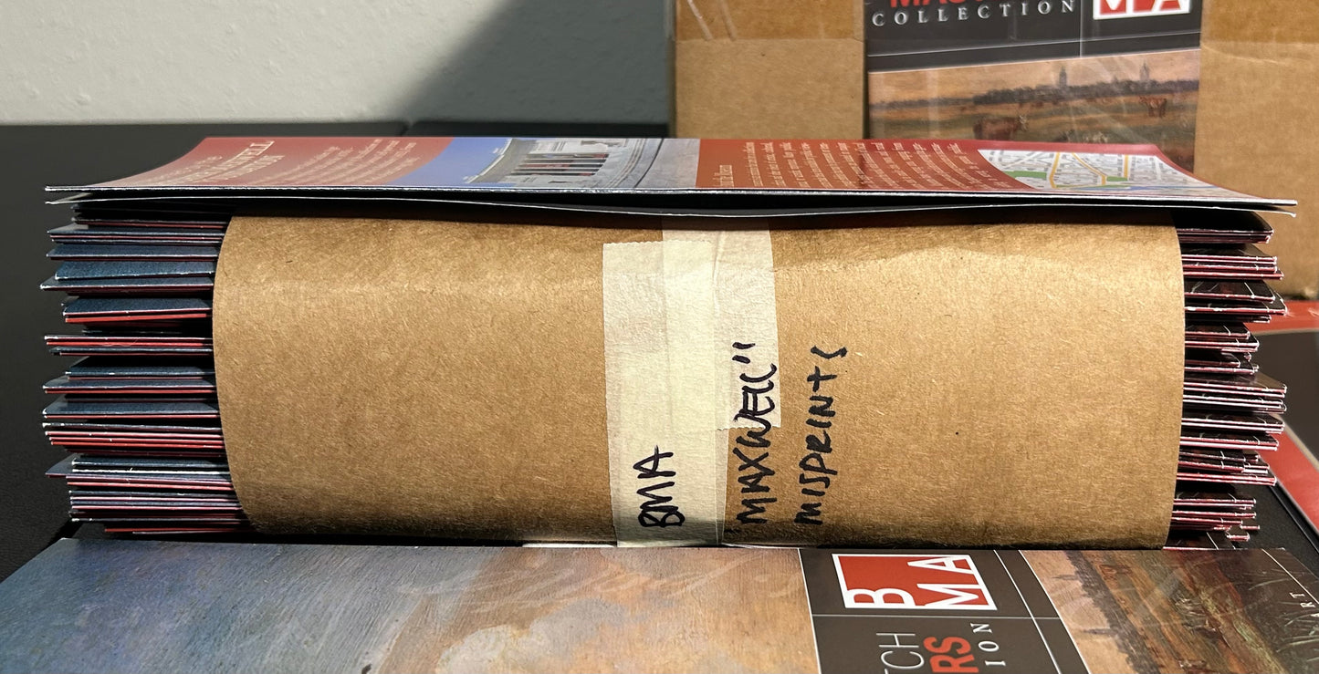 Leverage: Redemption – Season 1, Episode 1: "The Too Many Rembrandts Job" – Master Prop Archive Lot of 154 Belkin Museum Brochures and Maxwell Misprints