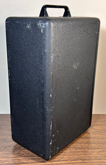 Late 1940’s American Federal Manufacturing & Engineering Corporation Model 40 Microscope Metal Locking Storage Case with Original Key (Brooklyn, New York)