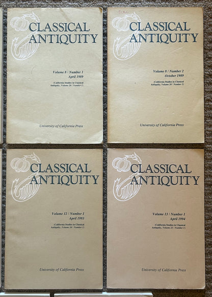 Lot of 11 Vintage 1984-1999 American Classic Antiquity Academic Journals Published by University of California Press