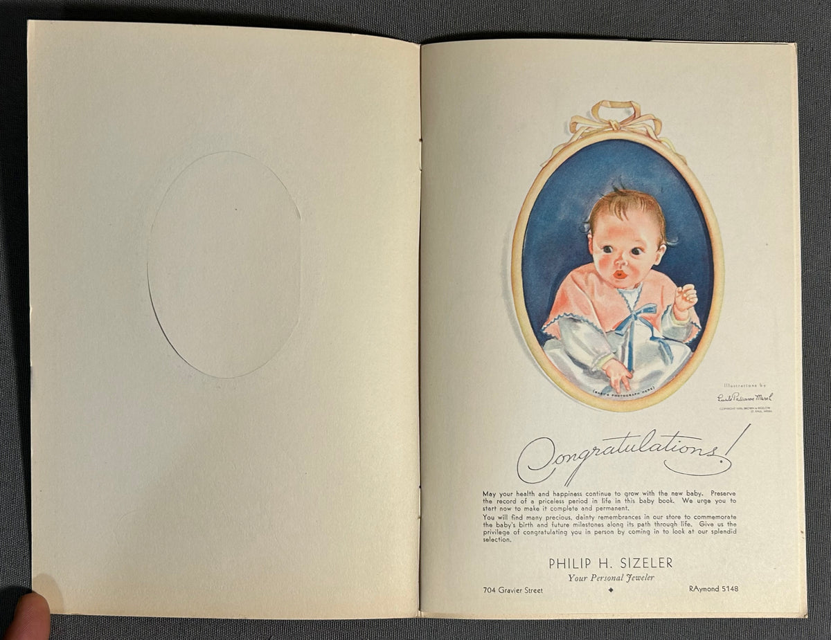 Late 1940’s American “Baby’s First Years” Pink Paperback Memory Journal Book