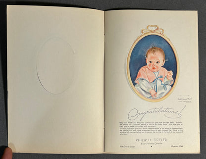 Late 1940’s American “Baby’s First Years” Pink Paperback Memory Journal Book