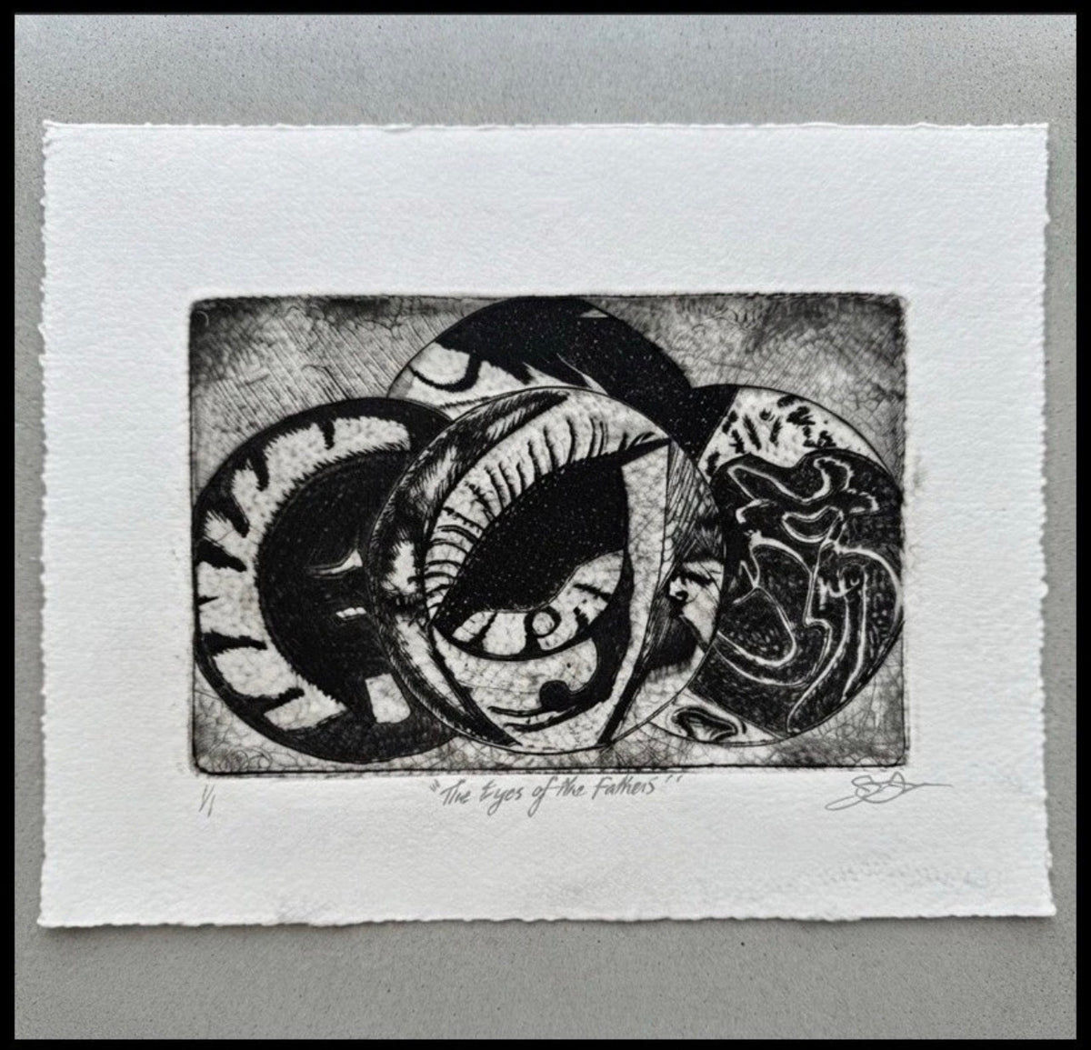 Sean Gardner - “The Eyes of the Fathers” Signed Limited Edition Intaglio Etching (#1/1) (Louisiana)