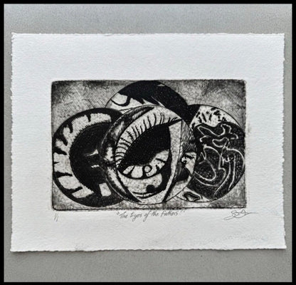 Sean Gardner - “The Eyes of the Fathers” Signed Limited Edition Intaglio Etching (#1/1) (Louisiana)
