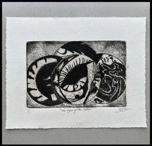 Sean Gardner - “The Eyes of the Fathers” Signed Limited Edition Intaglio Etching (#1/1) (Louisiana)