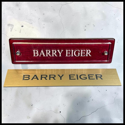 Leverage: Redemption Television Show Barry Eiger Office Door Nameplates Set Screen-Used Props