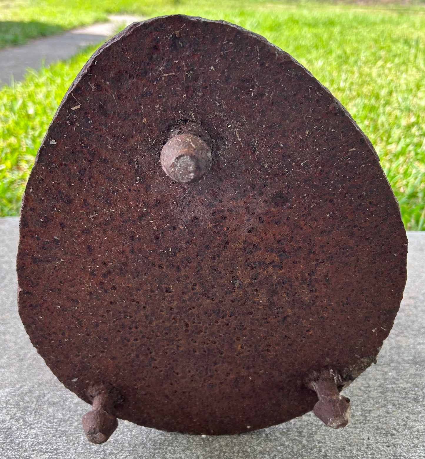 Mid to Late 19th Century American Primitive Cast Iron Brazier with Tripod Stand and Bail Handle