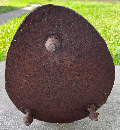 Mid to Late 19th Century American Primitive Cast Iron Brazier with Tripod Stand and Bail Handle