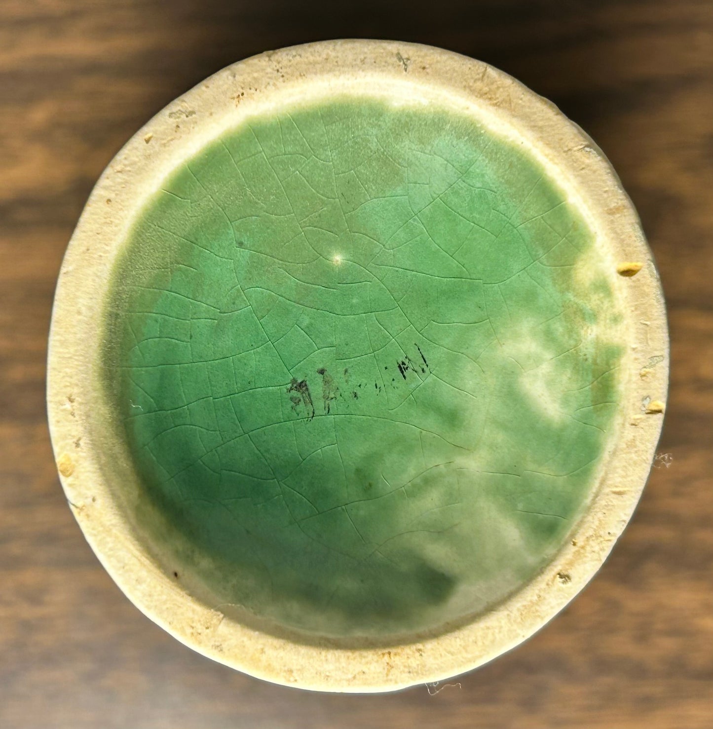 Vintage 1970’s Huki Lau Metairie, Louisiana Ceramic Green Tiki Moai Glass