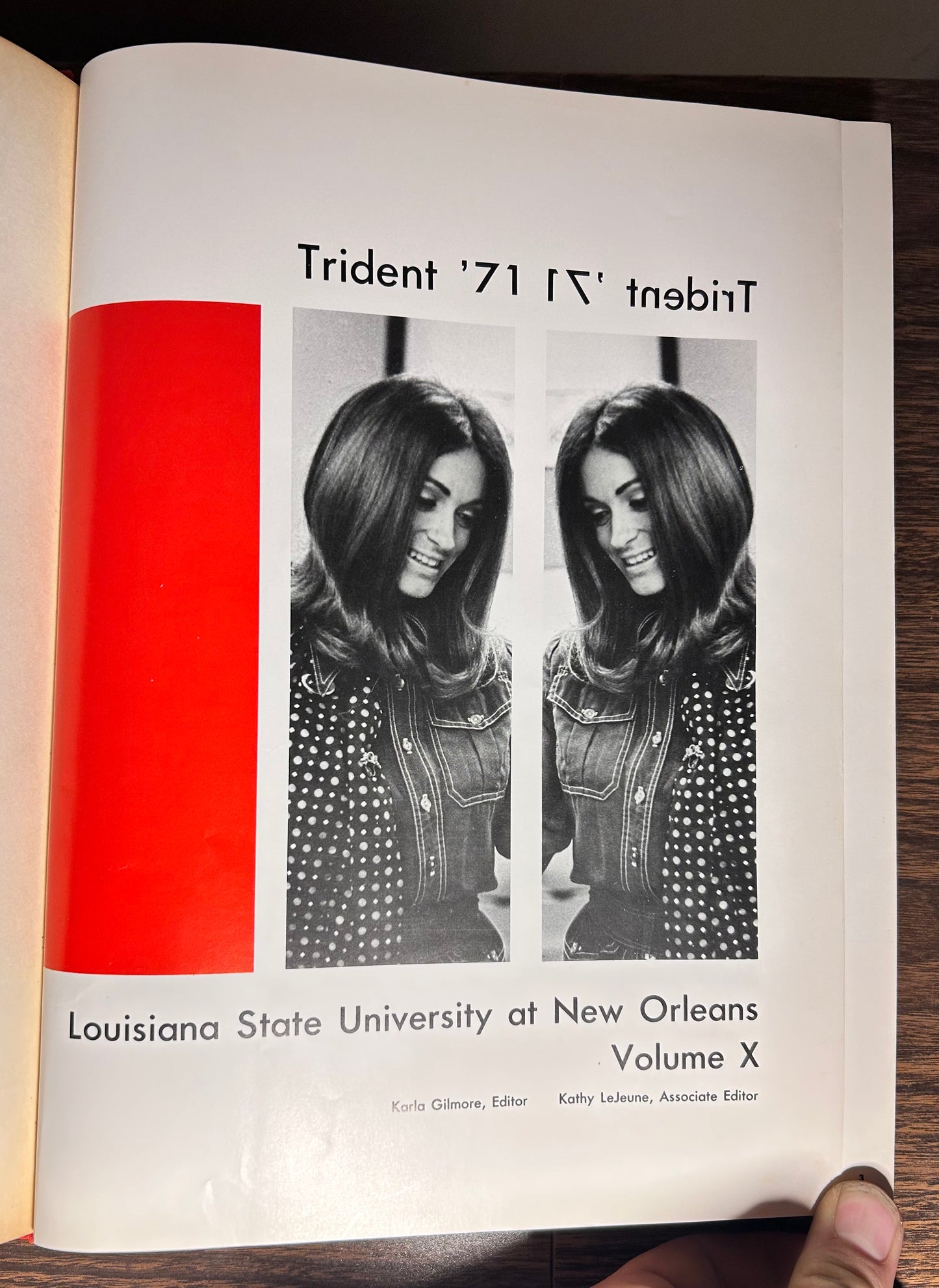 Vintage 1971 Louisiana State University at New Orleans Trident Yearbook (LSUNO)