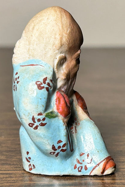 Vintage Mid 20th Century Chinese Porcelain Shou Lao Miniature Figurine
