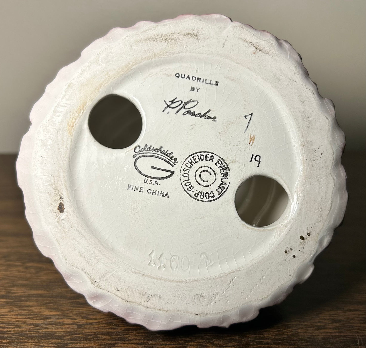 Circa 1948 American Goldscheider Everlast Corp. Ceramic Quadrille Woman Figurine by P. Porcher