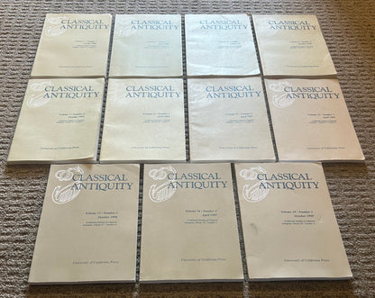 Lot of 11 Vintage 1984-1999 American Classic Antiquity Academic Journals Published by University of California Press