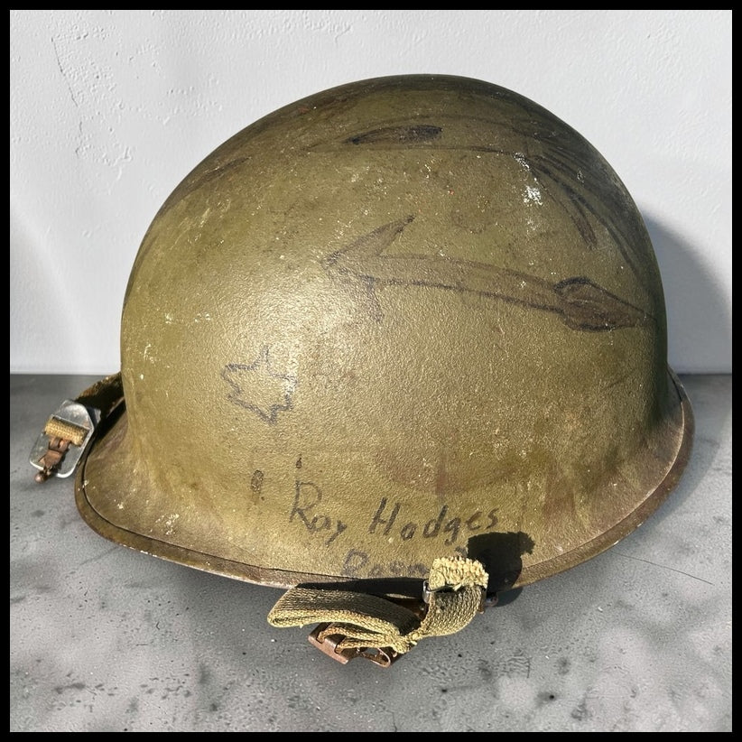 Vintage Late 1960’s Vietnam War-Era United States M1 Steel Combat Helmet Trench Art
