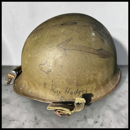 Vintage Late 1960’s Vietnam War-Era United States M1 Steel Combat Helmet Trench Art