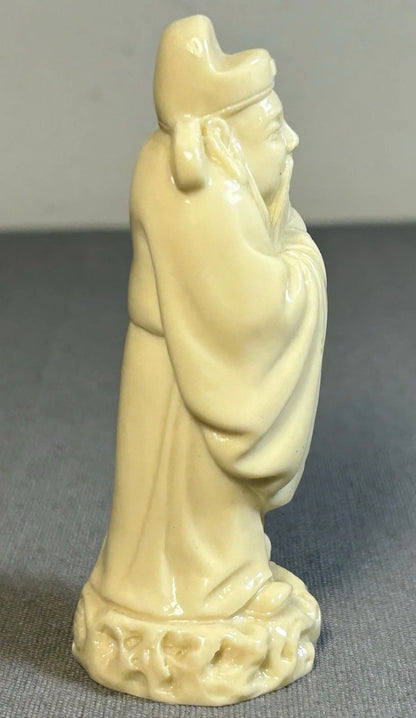 Vintage 1960’s Chinese Faux Ivory Resin Taoist God Fu Xing Figurine