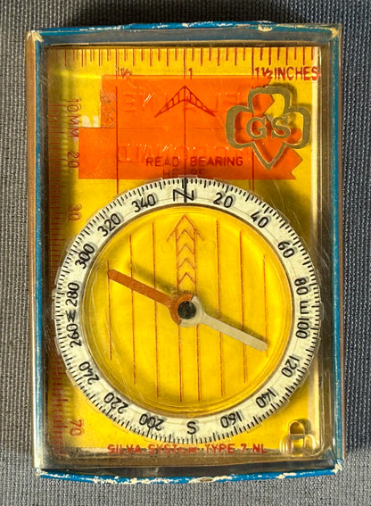 Vintage 1970’s Silva Official Girl Scout Polaris Compass No. 15 -268 in Box
