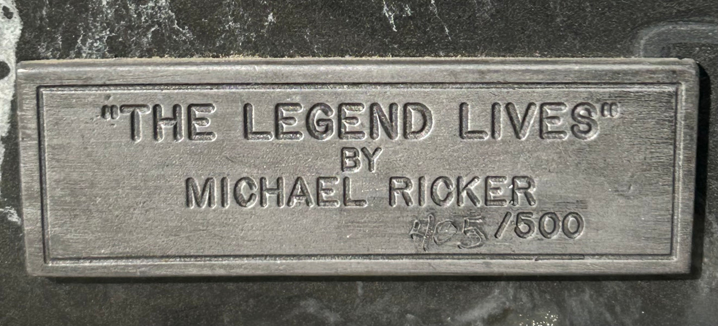 Vintage Michael Ricker - “The Legend Lives” Mickey Mantle Signed Pewter Limited Edition Sculpture on Marble Base (#465/500) (New Orleans)