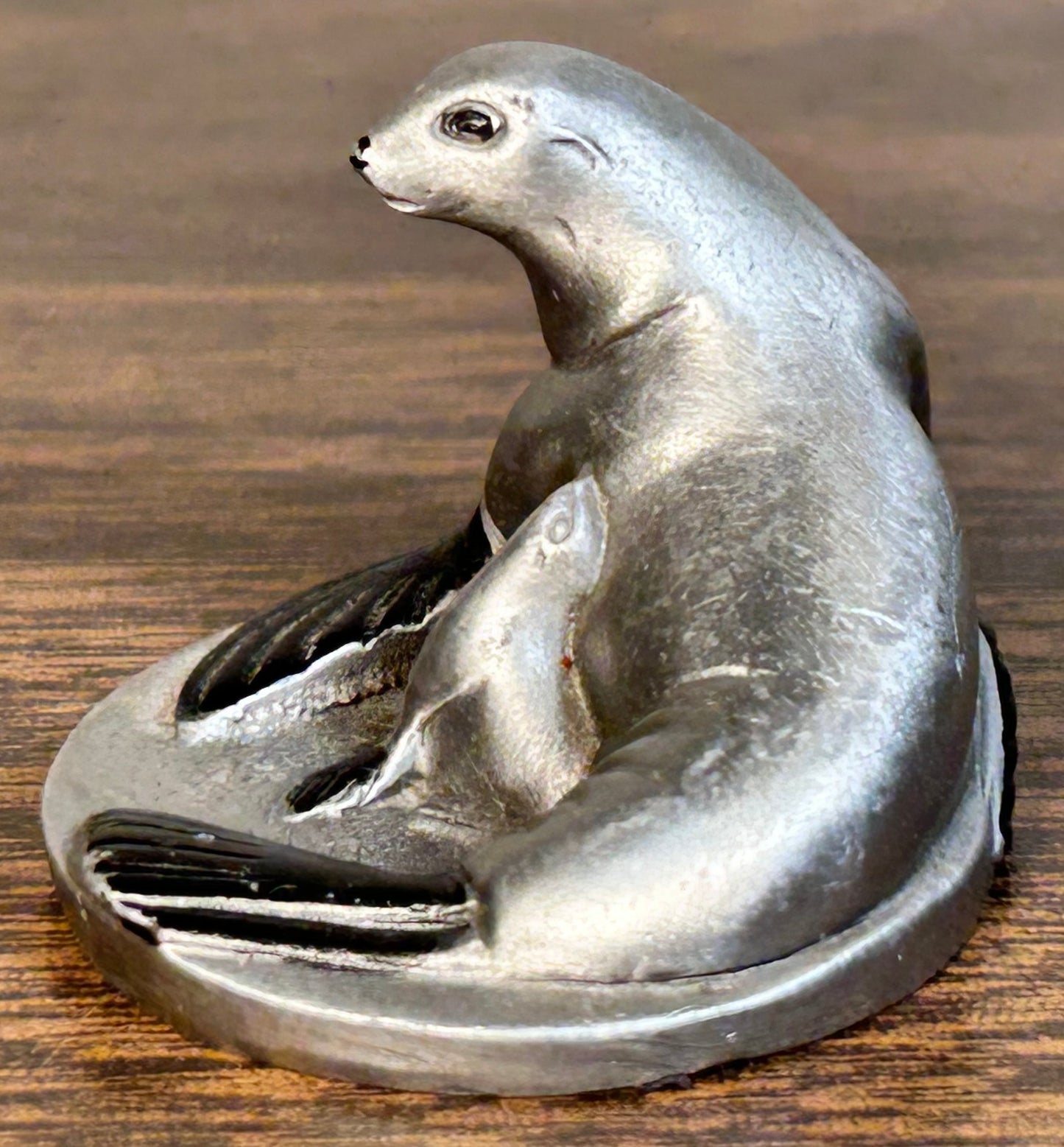 Vintage 1981 American Heller Pewter Sea Lion Miniature Figurine