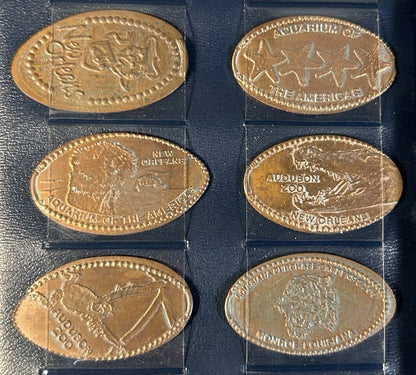 40 Pressed Penny Elongated Coins Collection in Vinyl Collector Case