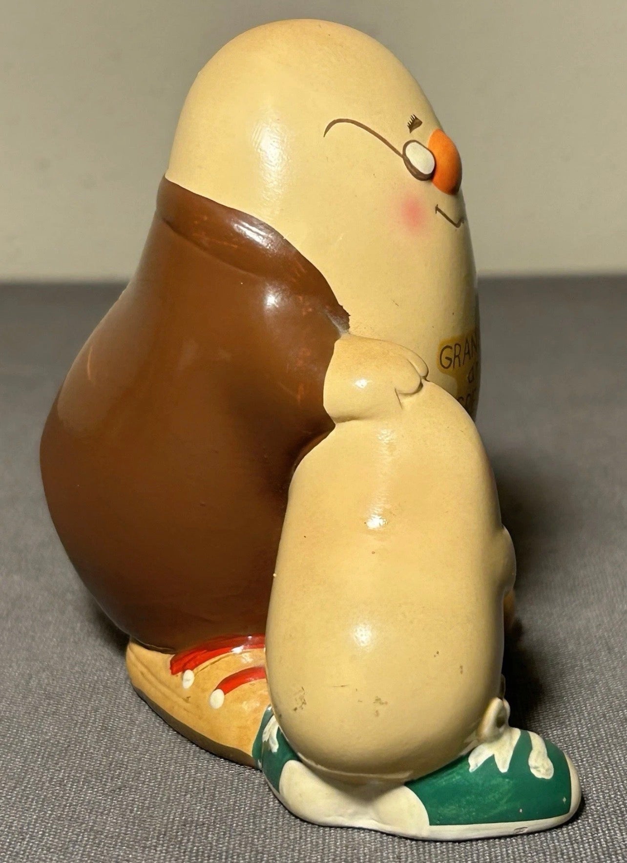 1981 Enesco Human Beans Grandpas Are Special Ceramic Figurine Made in Sri Lanka