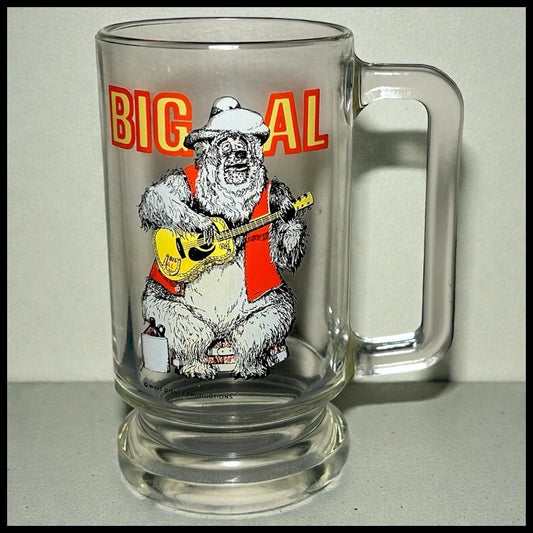 Vintage 1972 Big Al Country Bear Jamboree Souvenir Glass Mug (Walt Disney Productions)