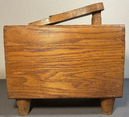 Vintage Mid 20th Century American Oak Wood Esquire Shoe Valet De Luxe