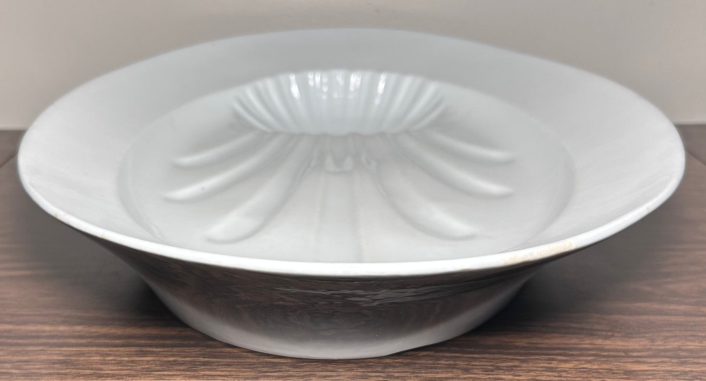 Circa 1900 French White Ironstone China Gigot Roasted Lamb Meat Oval Platter